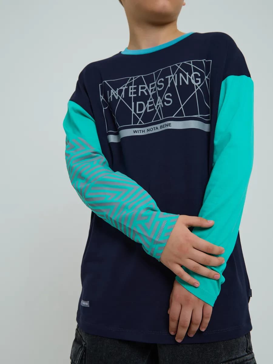 Лонгслив оверсайз с принтом