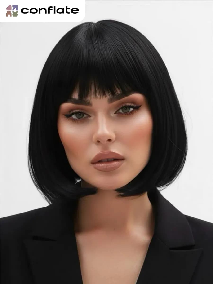 Парик женский каре с челкой