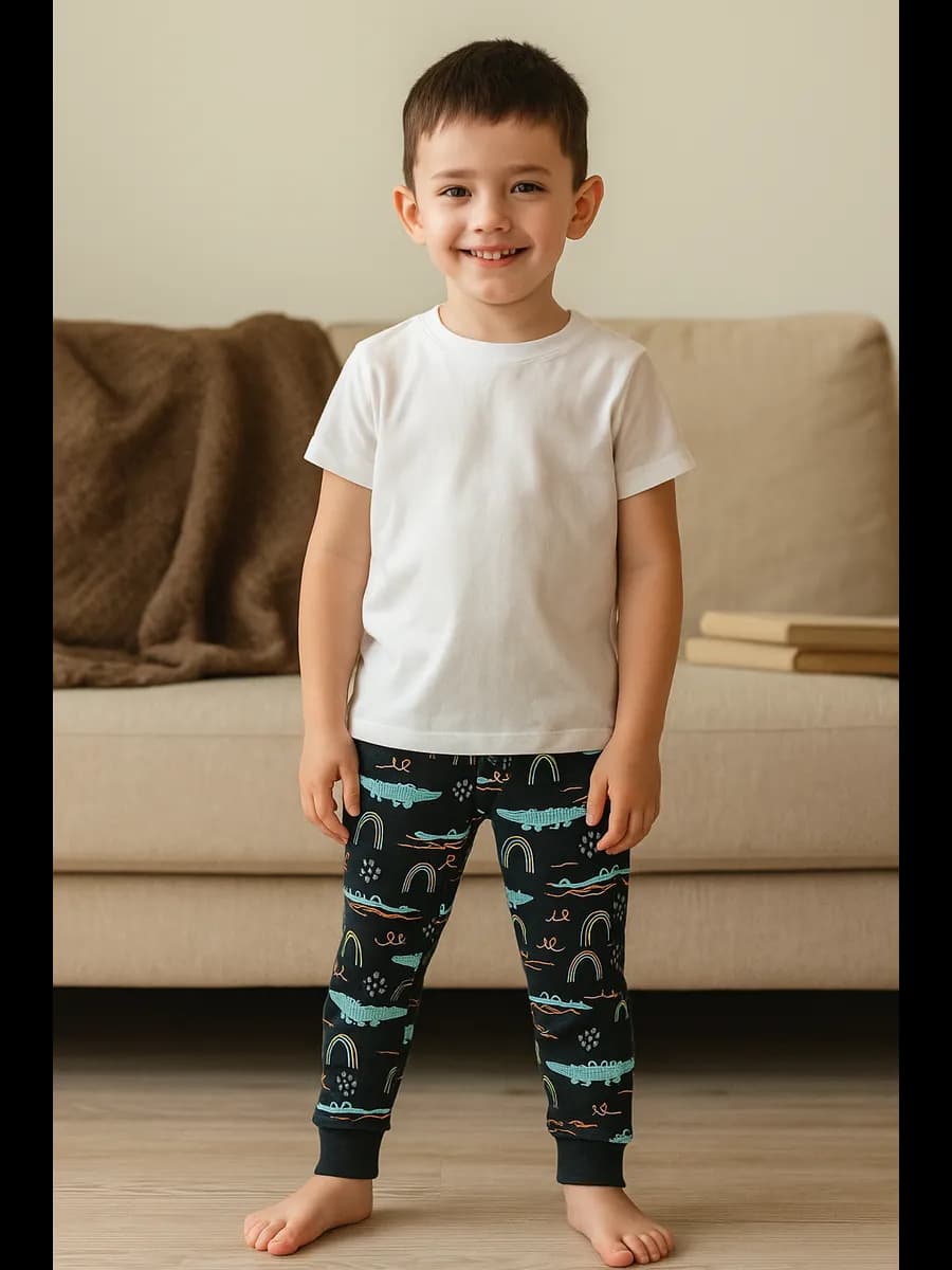 Штаны тонкие трикотажные с манжетами