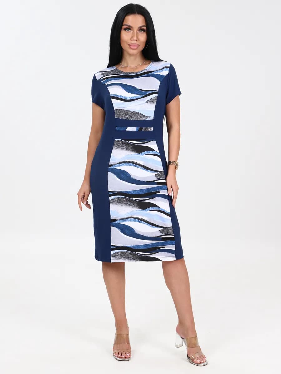 Платье женское праздничное вискоза Грация короткий рукав - фото 1