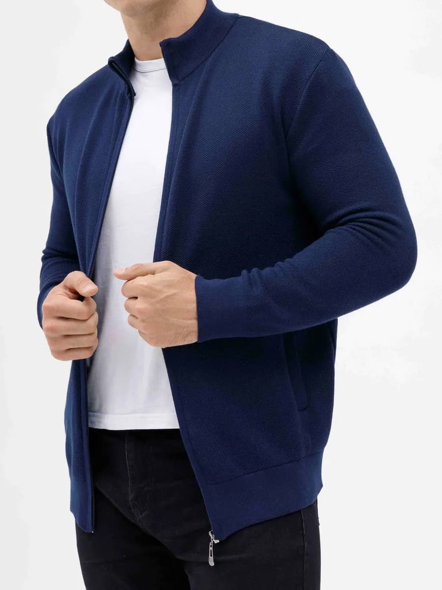 Кардиган вязаный кофта на молнии джемпер