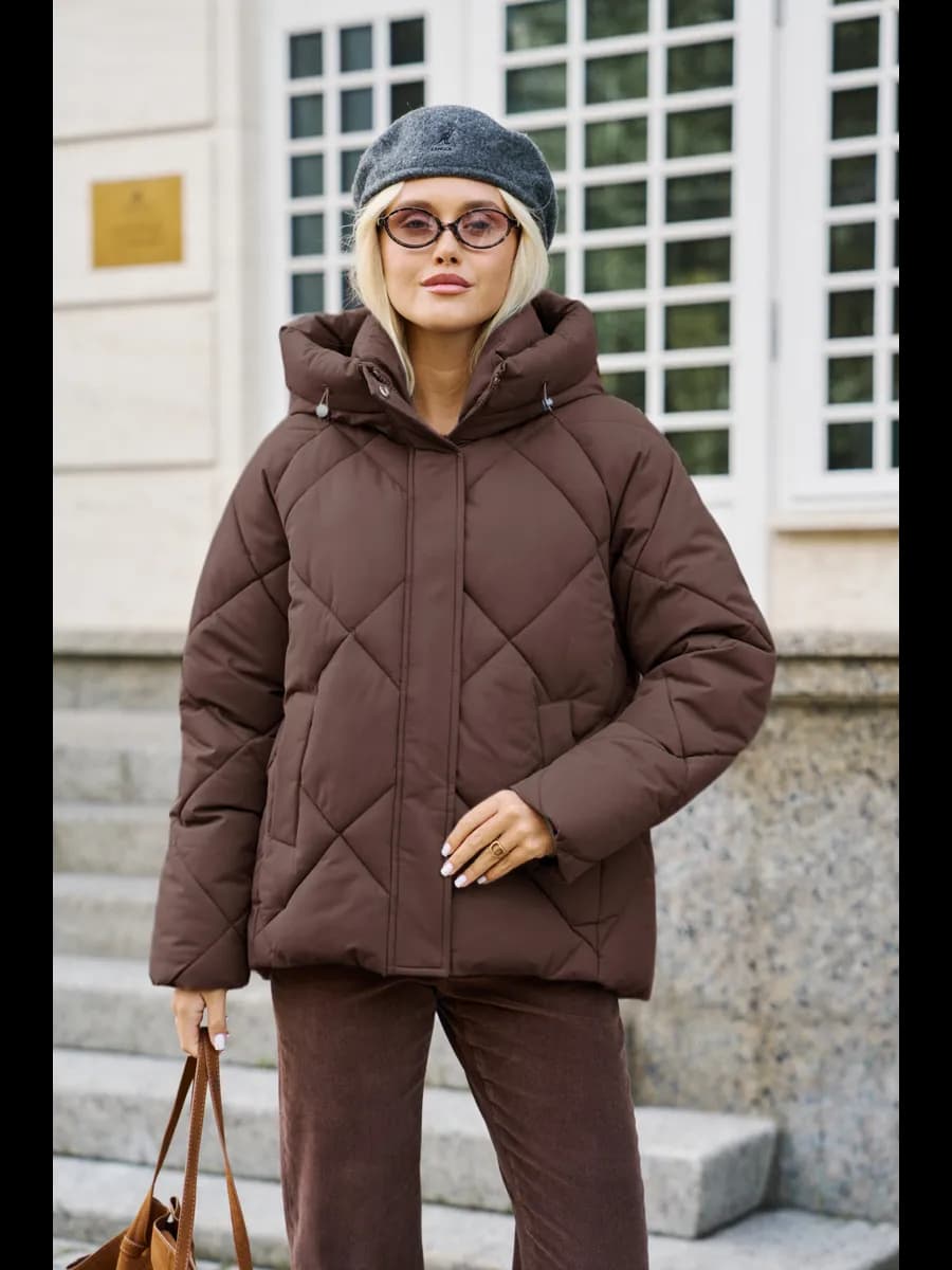 Куртка еврозима стеганая с капюшоном +5 -15