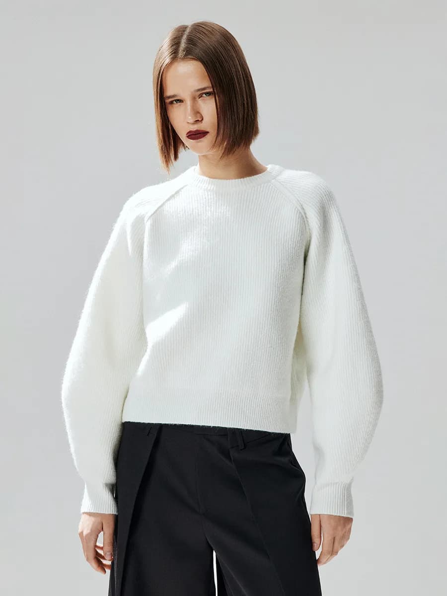 Джемпер вязаный с рукавами реглан