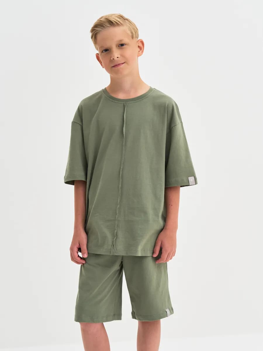 Домашний костюм с шортами и футболкой - фото 1