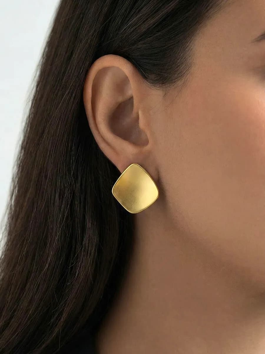 Серьги пусеты крупные бижутерия