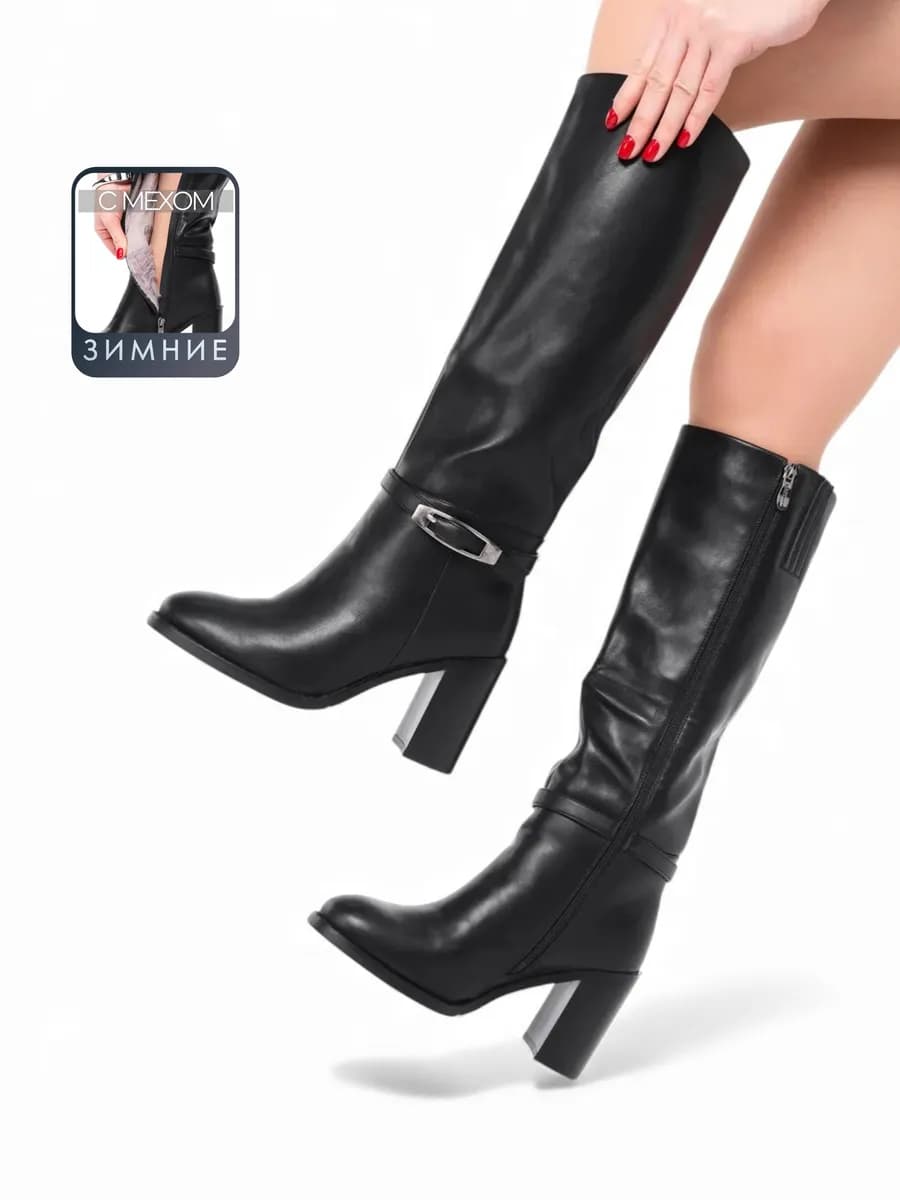 Сапоги евро зима демисезон с мехом - фото 1