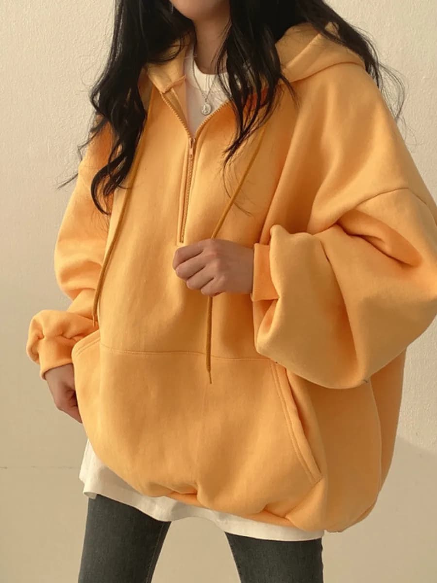 Худи полузамок оверсайз - фото 1