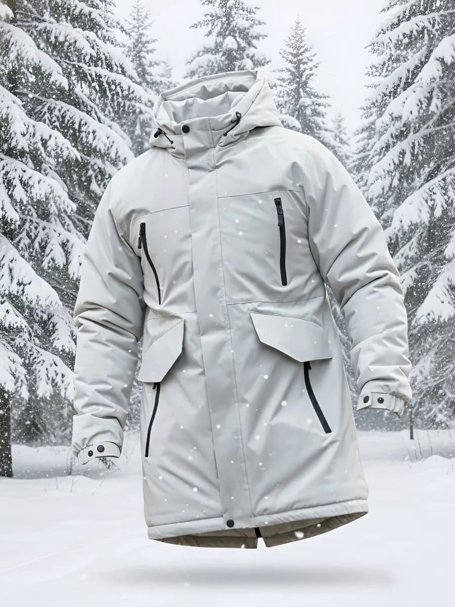 Куртка пуховик демисезонная удлиненная с капюшоном