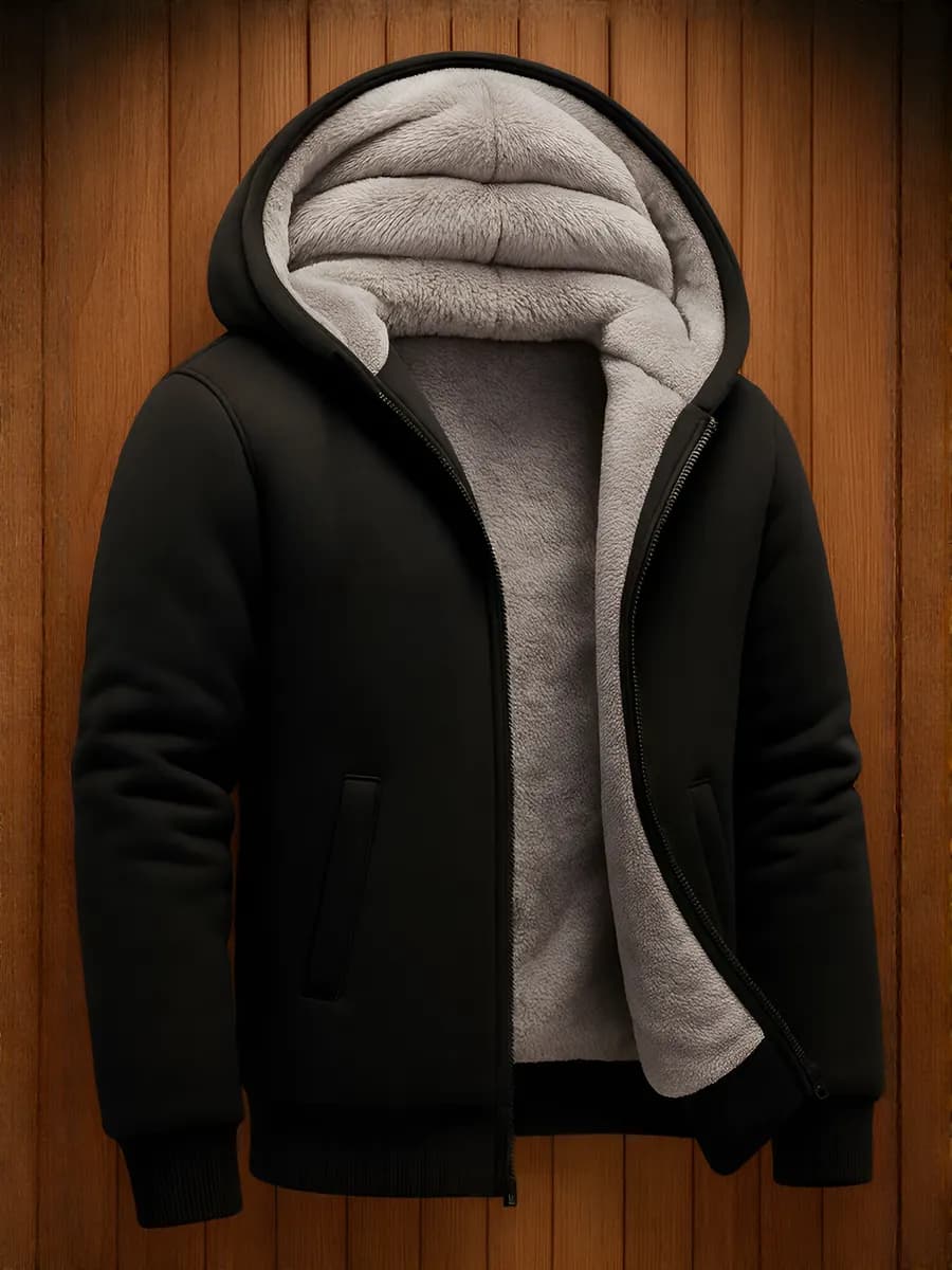 Толстовка на Молнии с Капюшоном Начесом и Мехом Теплая - фото 1