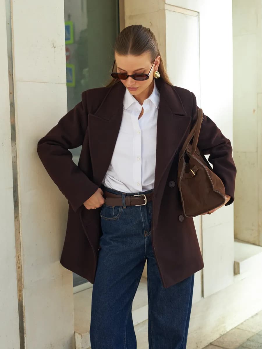 Пальто пиджак демисезонное Полупальто оверсайз