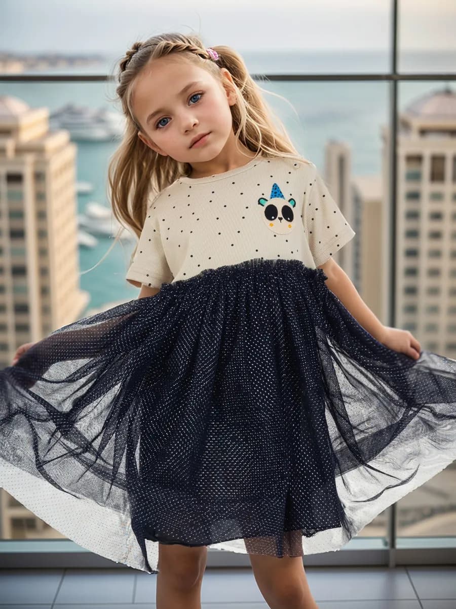 Платье в садик блестящее повседневное нарядное праздничное