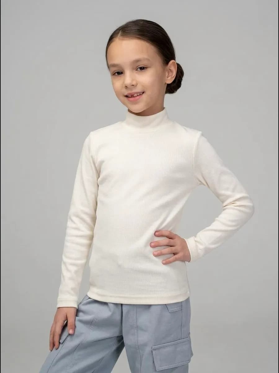 Базовая водолазка для детей и подростков в школу и сад - фото 1
