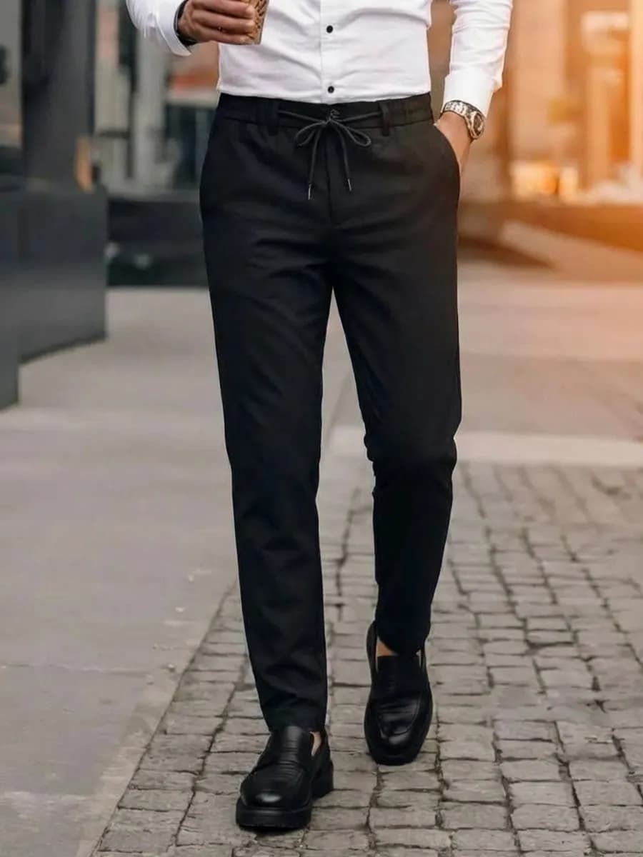 Брюки классические на резинке