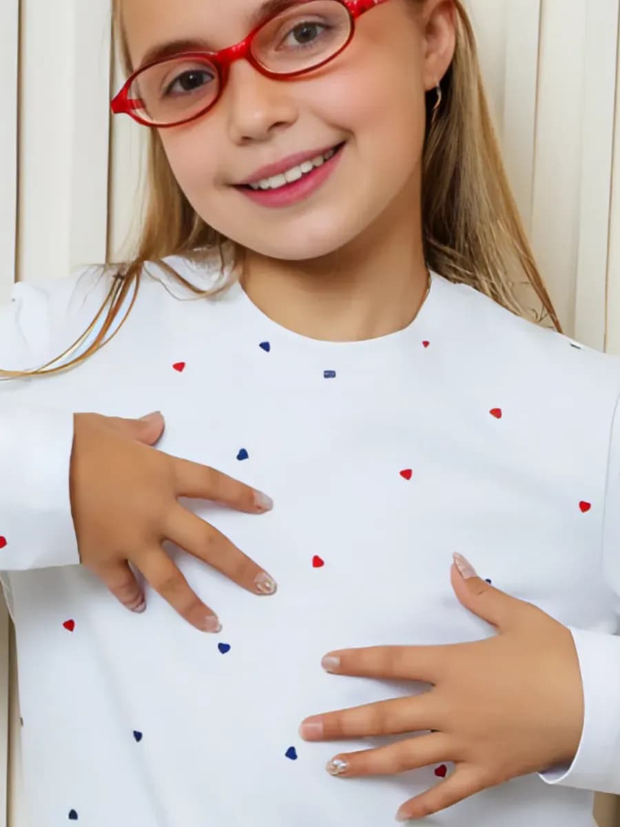 Лонгслив школьный белый с принтом - фото 1