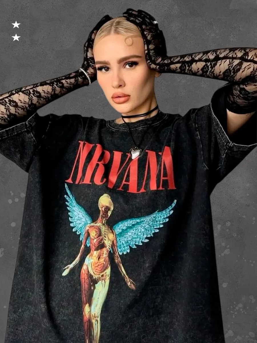 Футболка с принтом Nirvana