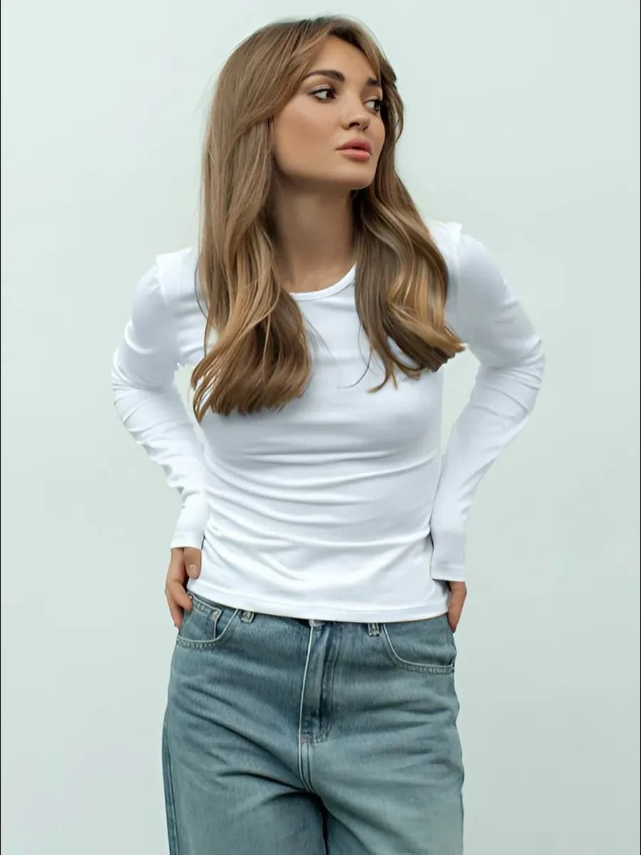 Лонгслив скимс кофта облегающий