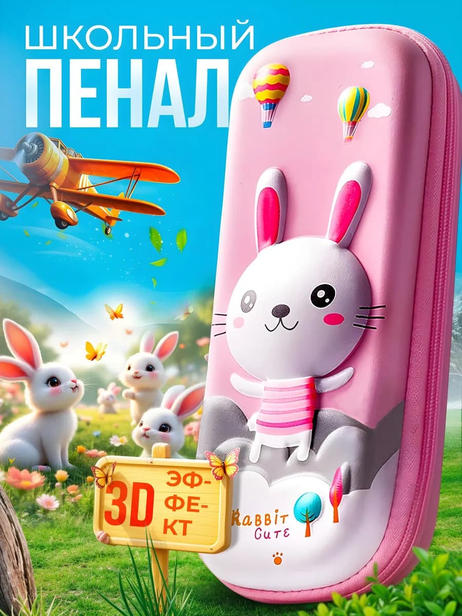 Пенал школьный для девочки 3D