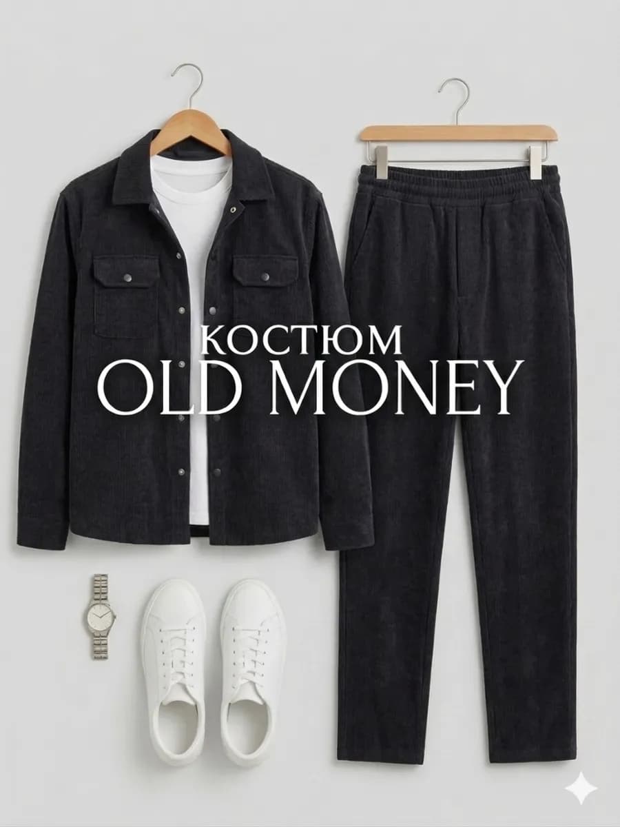 Вельветовый костюм двойка брючный весенний