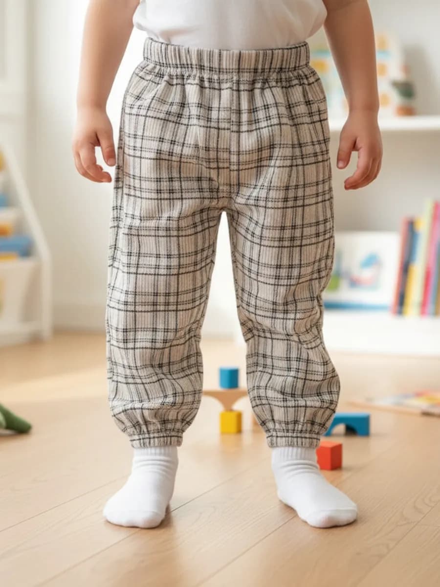 Брюки детские легкие на резинке с манжетами