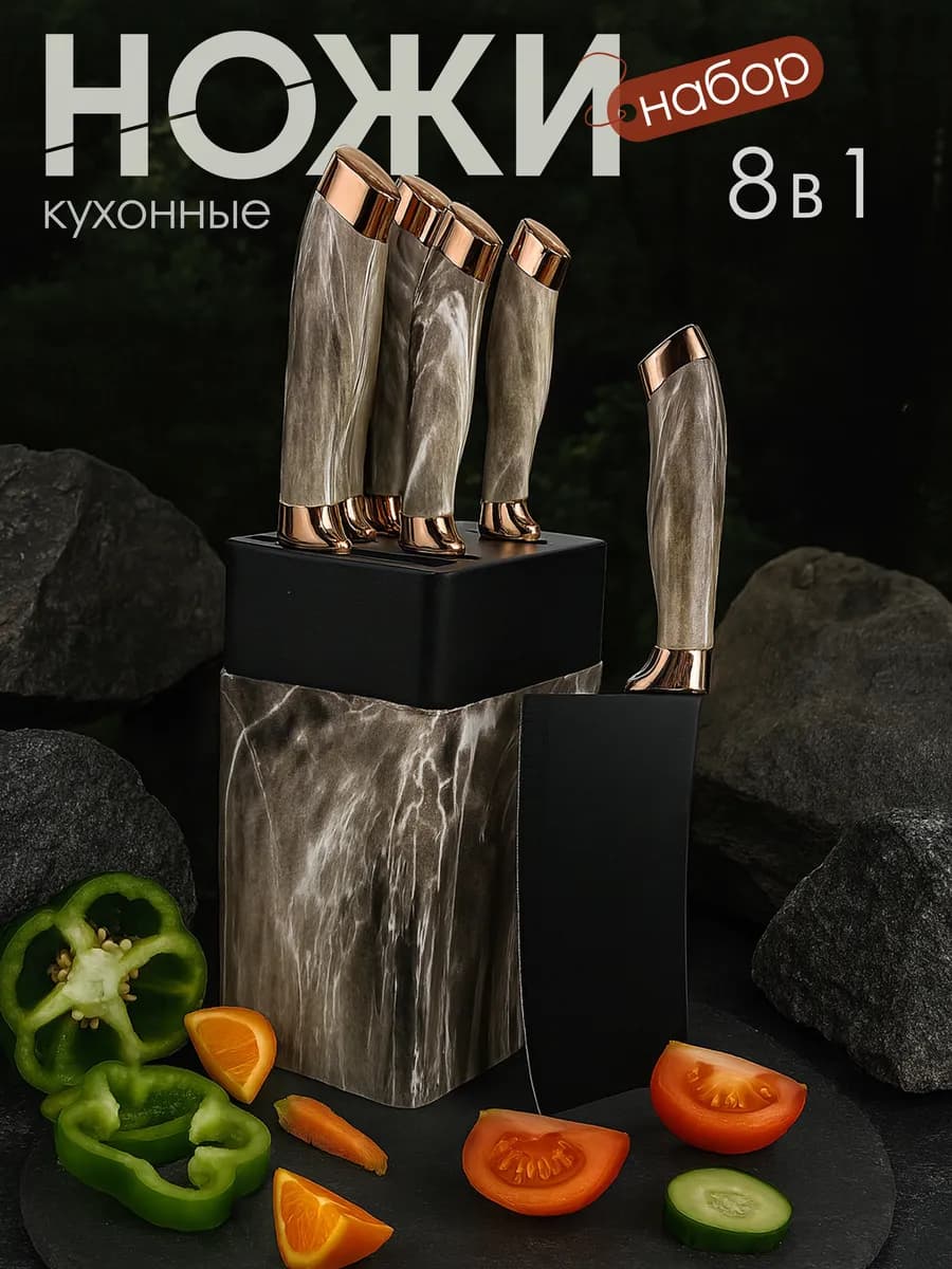 Набор ножей кухонные на подставке