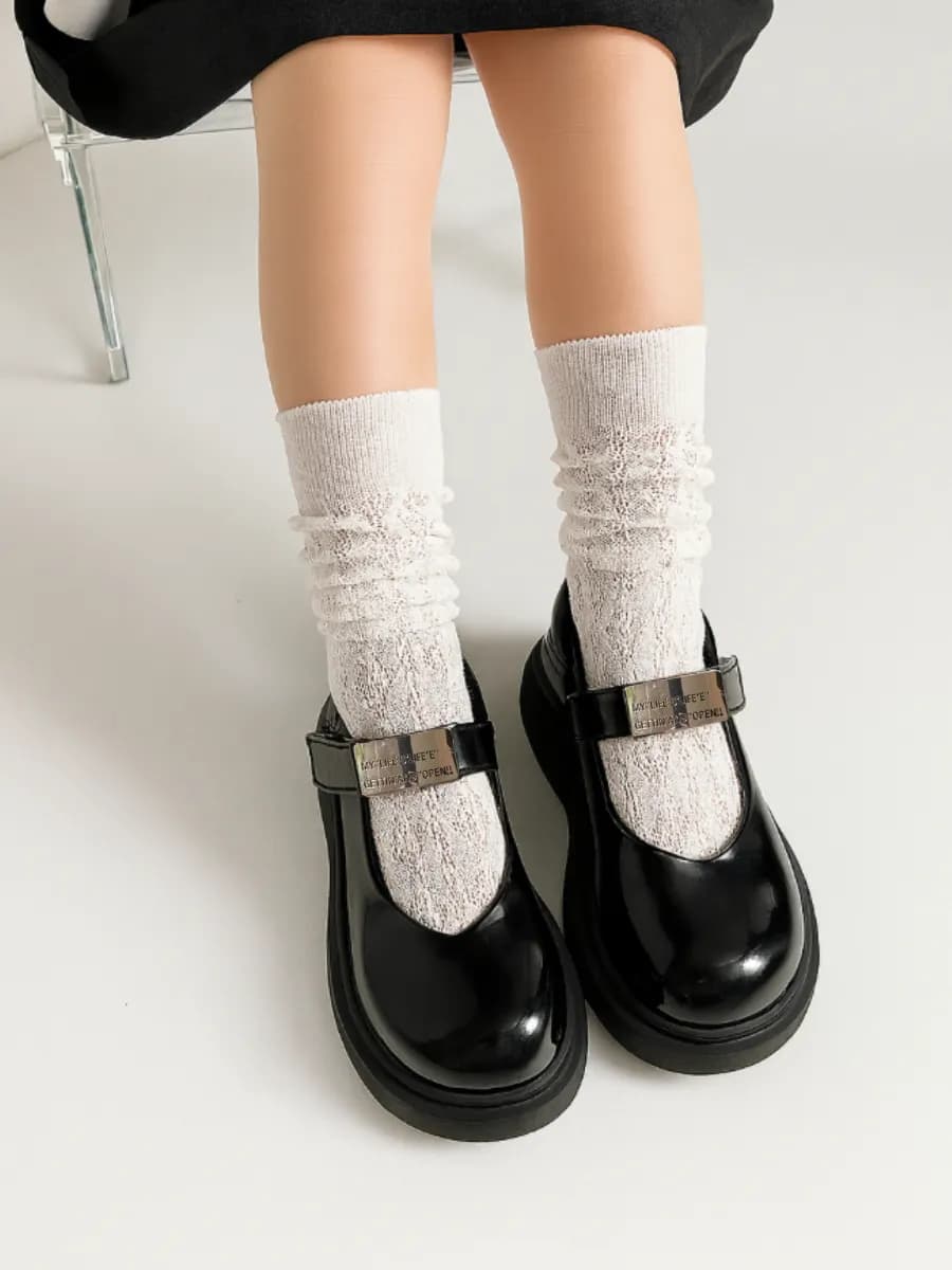 Туфли школьные для девочки лоферы Мэри Джейн - фото 1