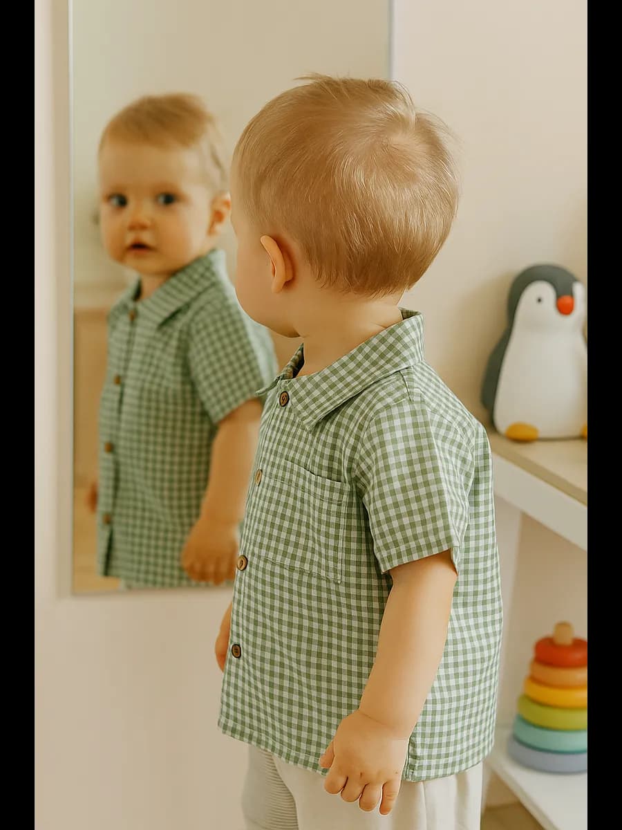 Рубашка детская в клетку