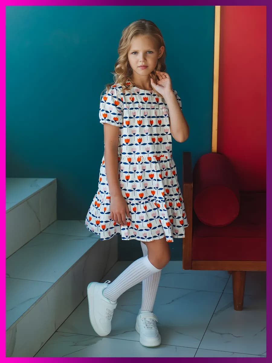 Платье в садик праздничное повседневное хлопок оверсайз