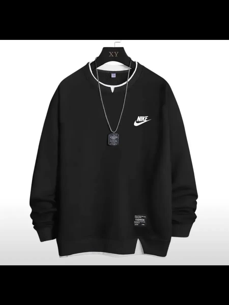 Свитшот с принтом без начеса