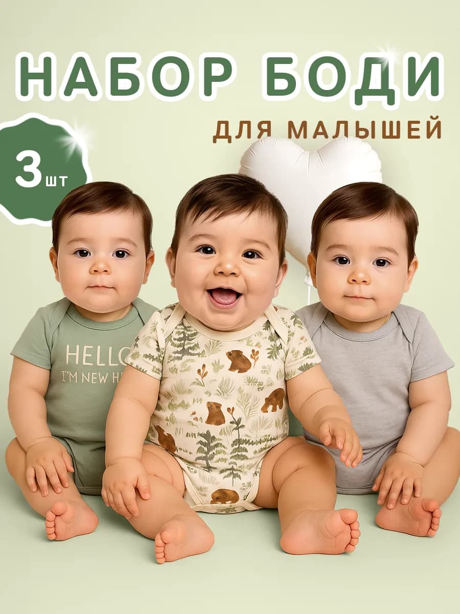 Боди для новорождённых мальчиков с коротким рукавом