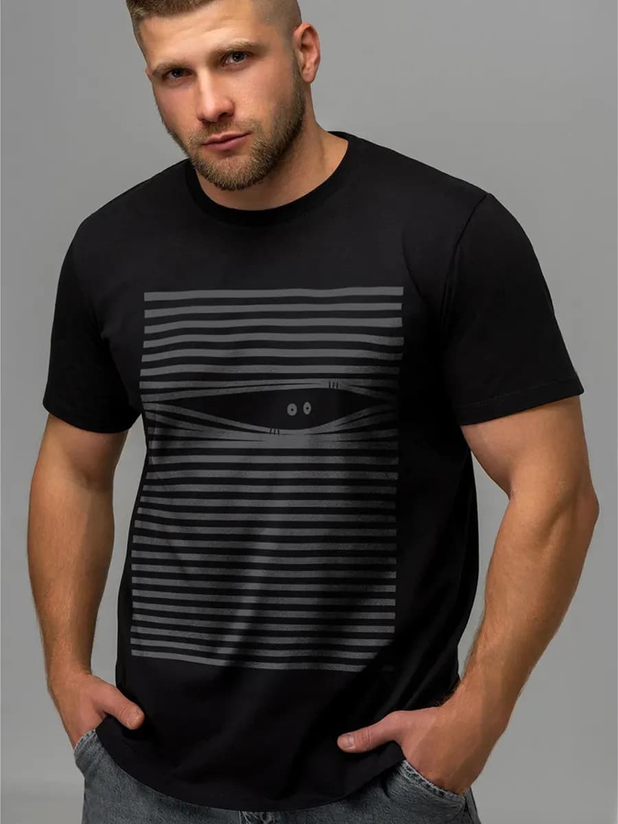 Футболка с принтом хлопковая