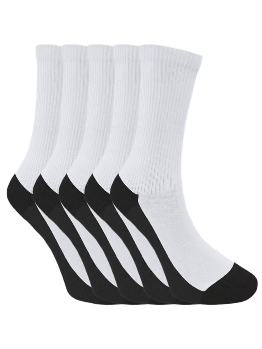 Носки мужские набор 5 пар, высокие, однотонные, спортивные