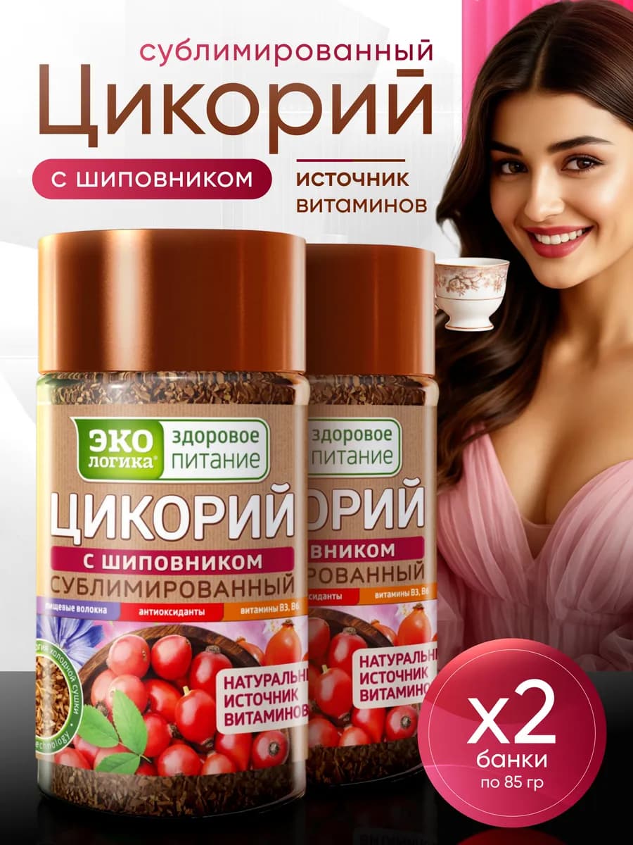 Цикорий сублимированный с шиповником 85 грамм