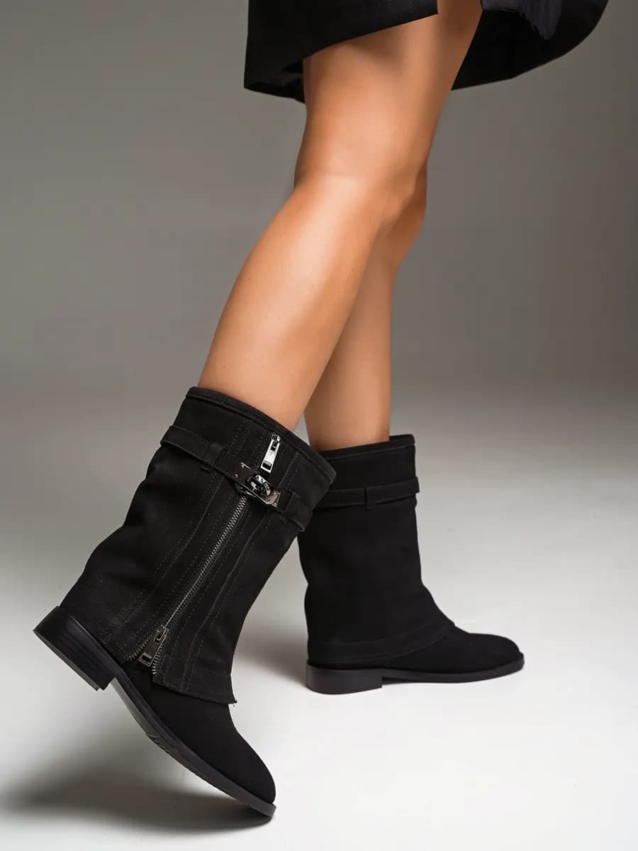 Сапоги широкое голенище