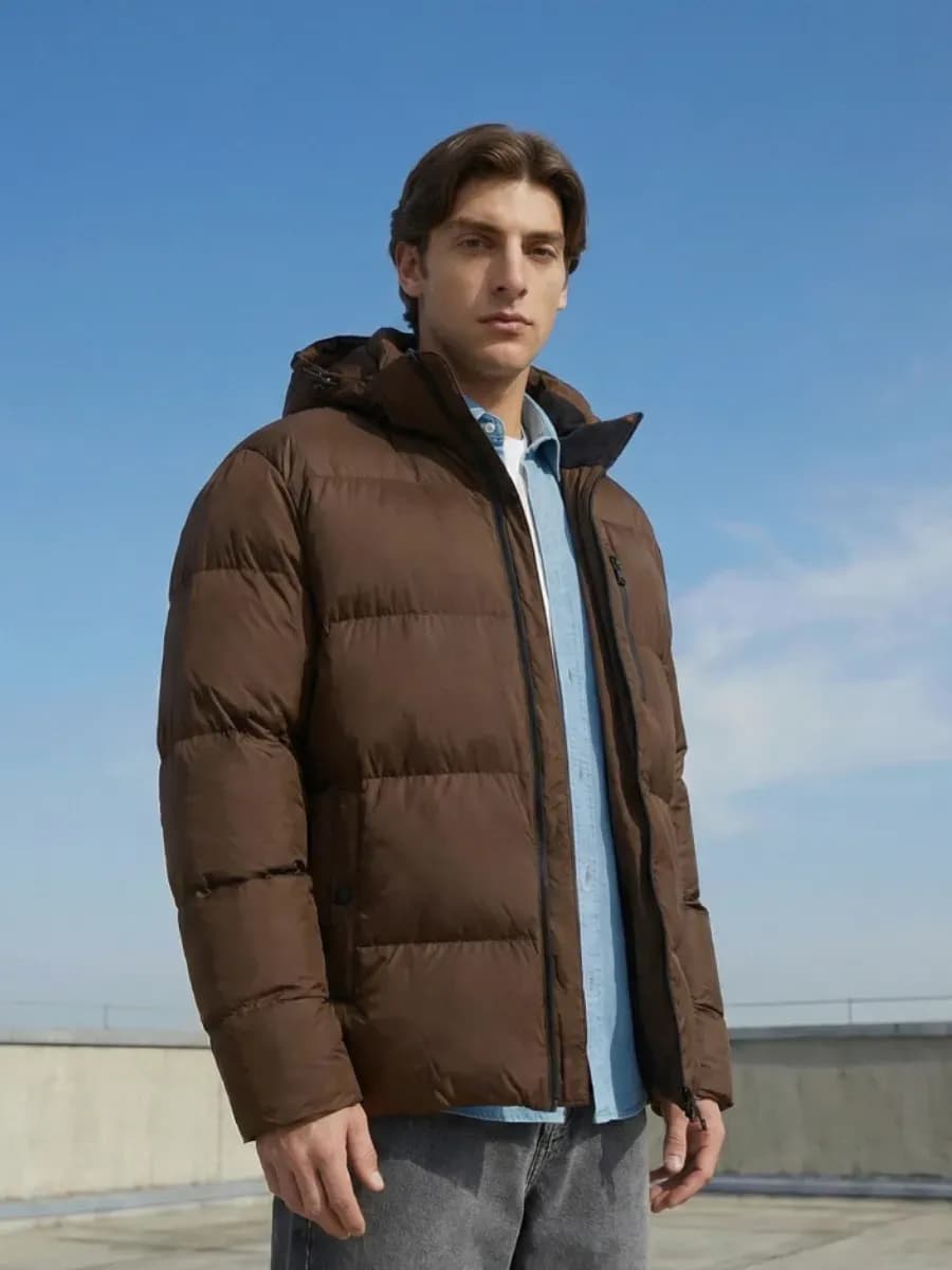 Куртка стеганая с капюшоном - фото 1