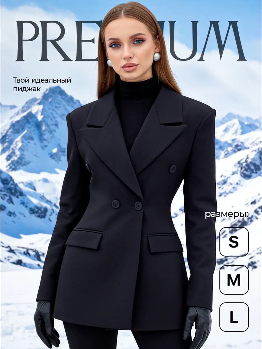 Пиджак приталенный классический удлиненный жакет