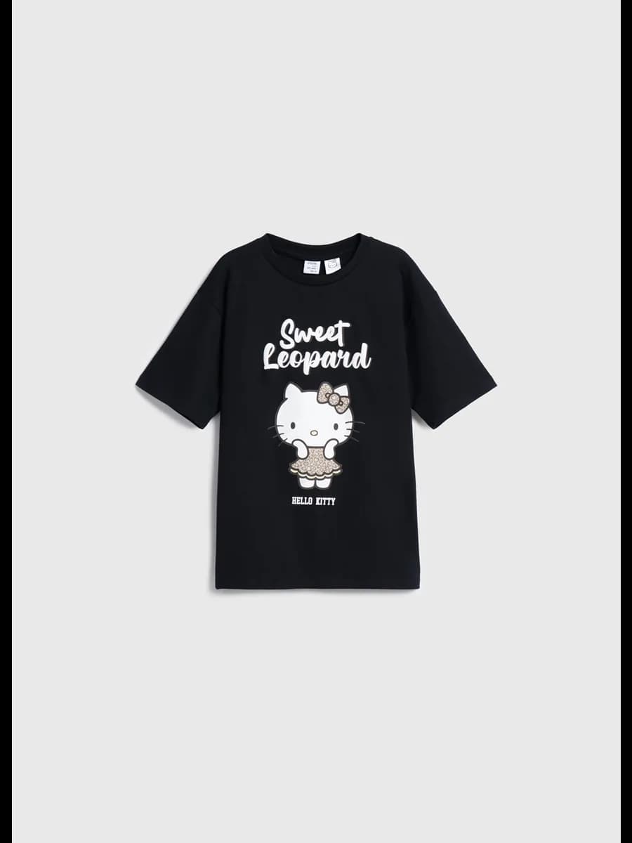 Футболка с принтом Hello Kitty для девочек