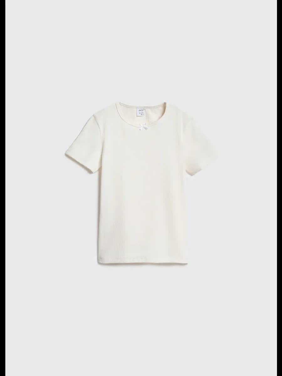 Футболка в рубчик для девочек