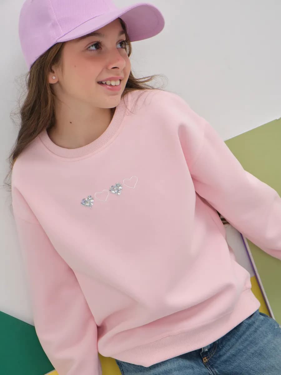 Свитшот детский без начеса с длинным рукавом