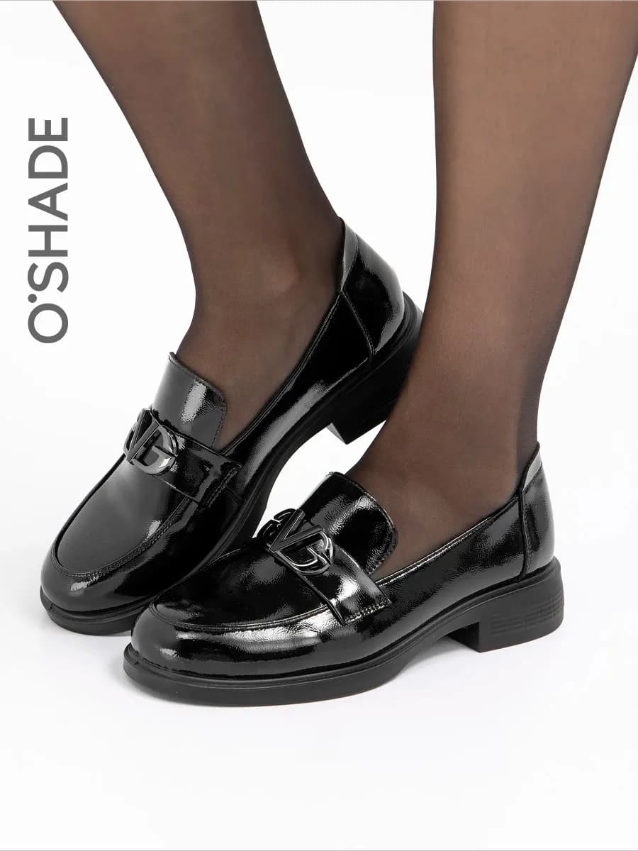 Лоферы черные женские - фото 1