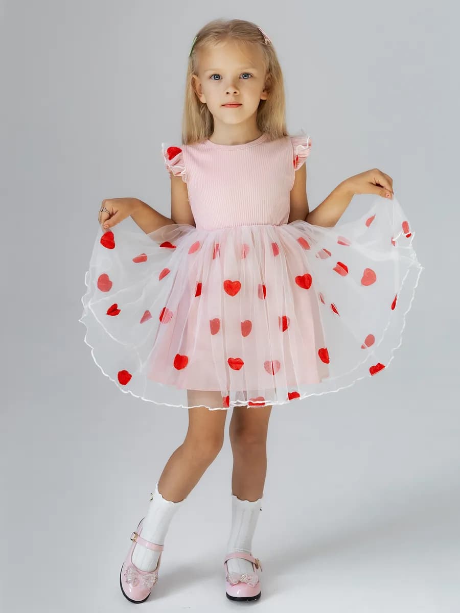 Платье в садик нарядное повседневное 80-120 - фото 1