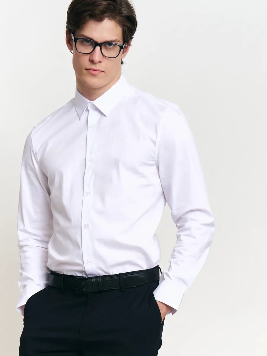 Мужская рубашка с длинным рукавом