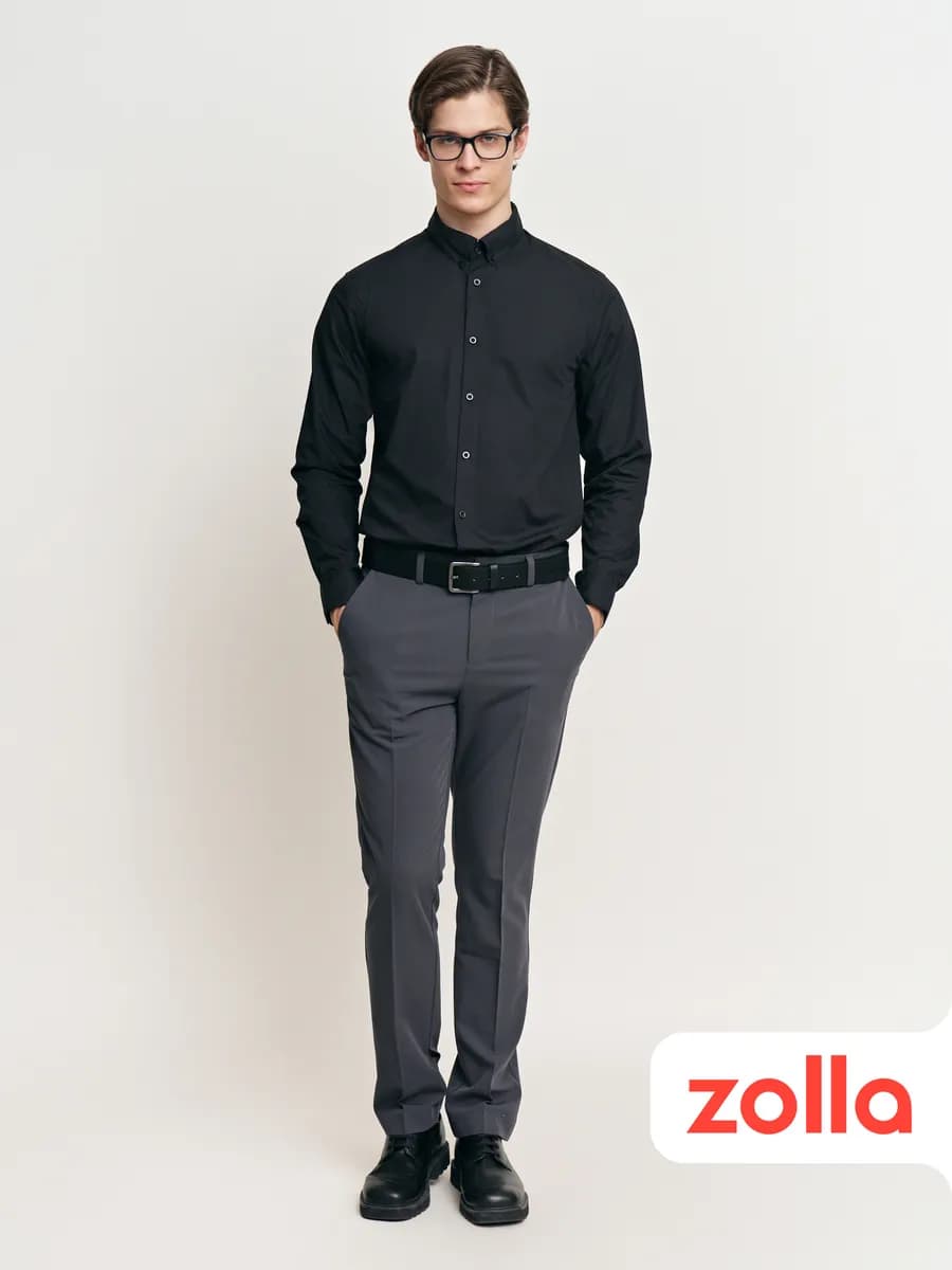 Мужская рубашка с длинным рукавом