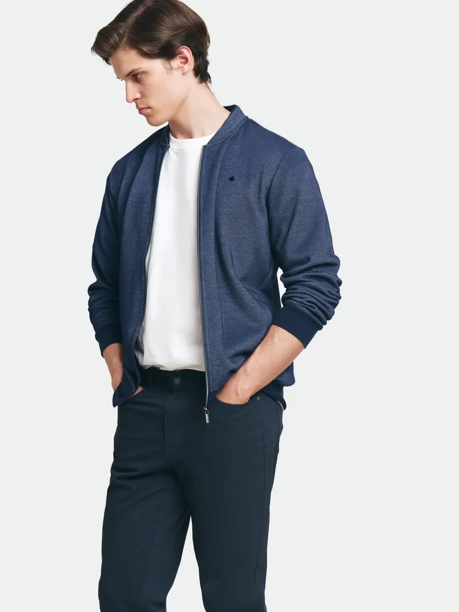 Мужская трикотажная толстовка-бомбер