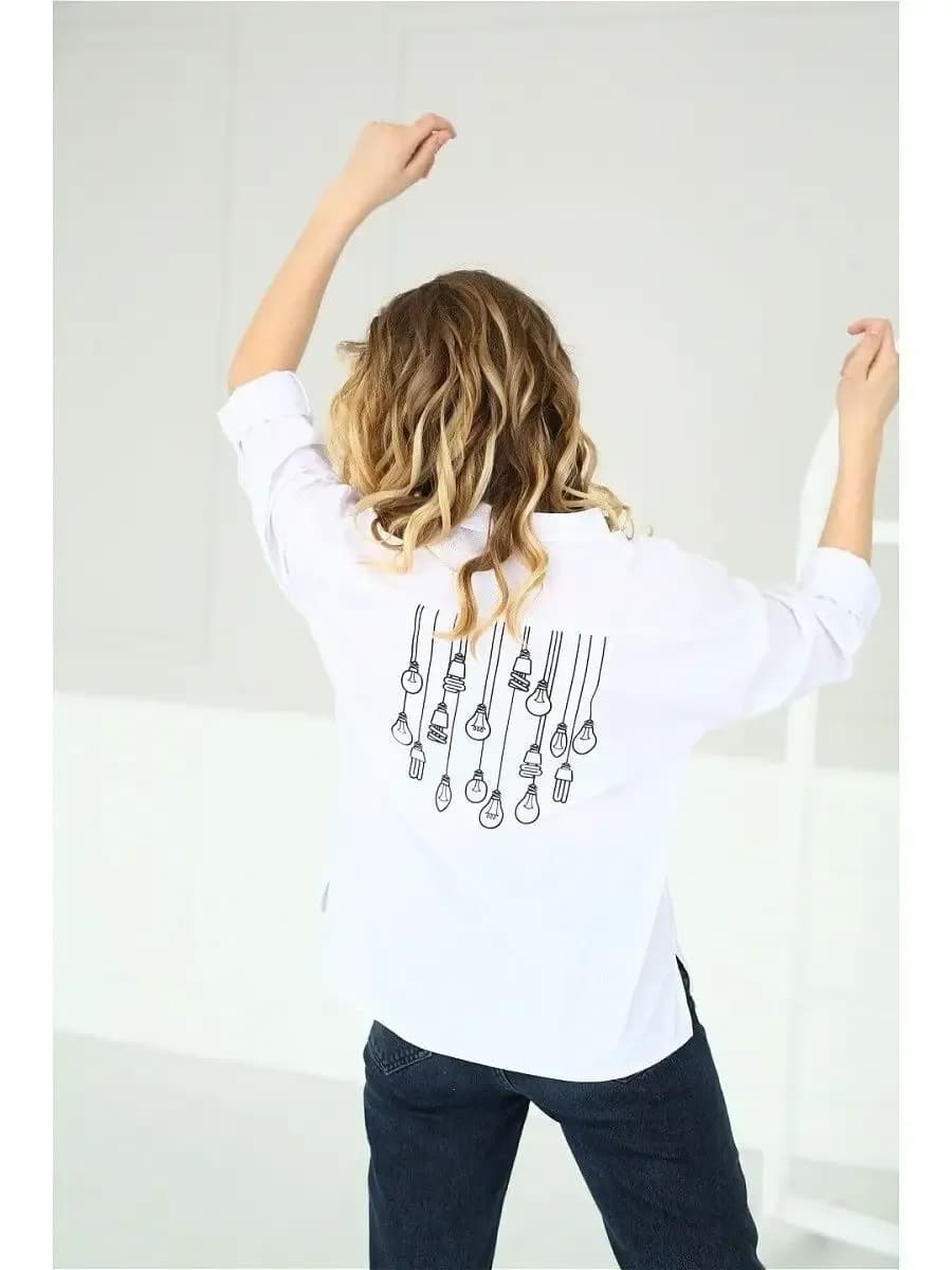 Блузка для подростка с принтом Лампочки