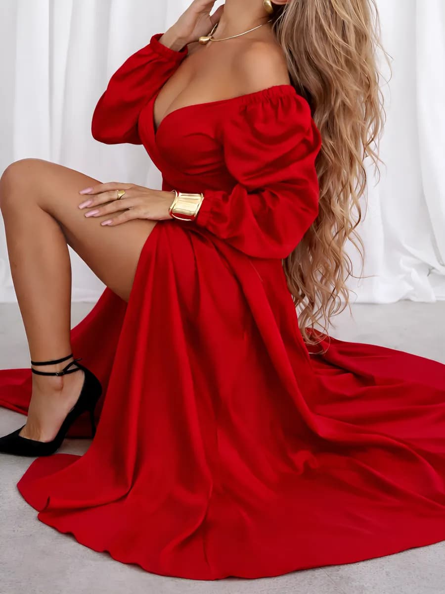 Платье вечернее длинное праздничное в пол с разрезом