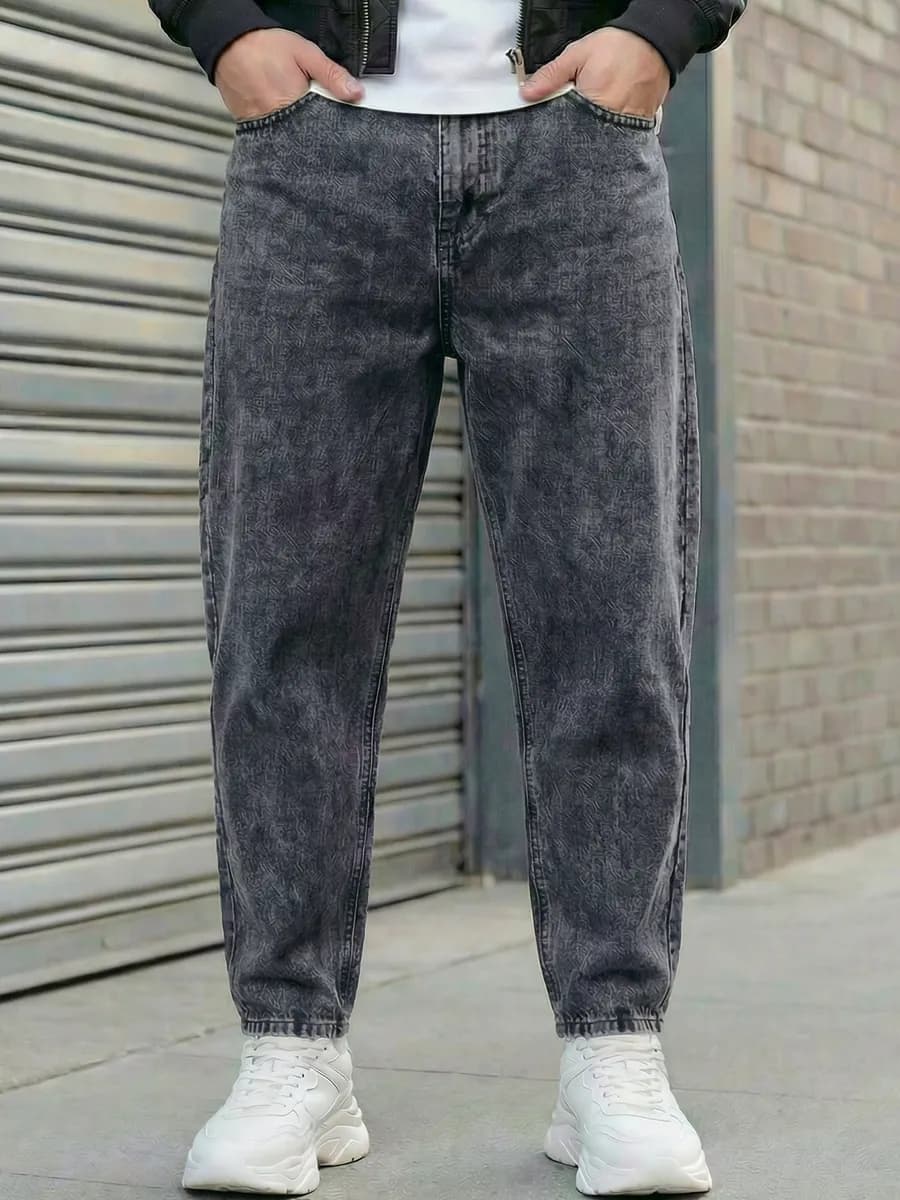 Джинсы бананы широкие