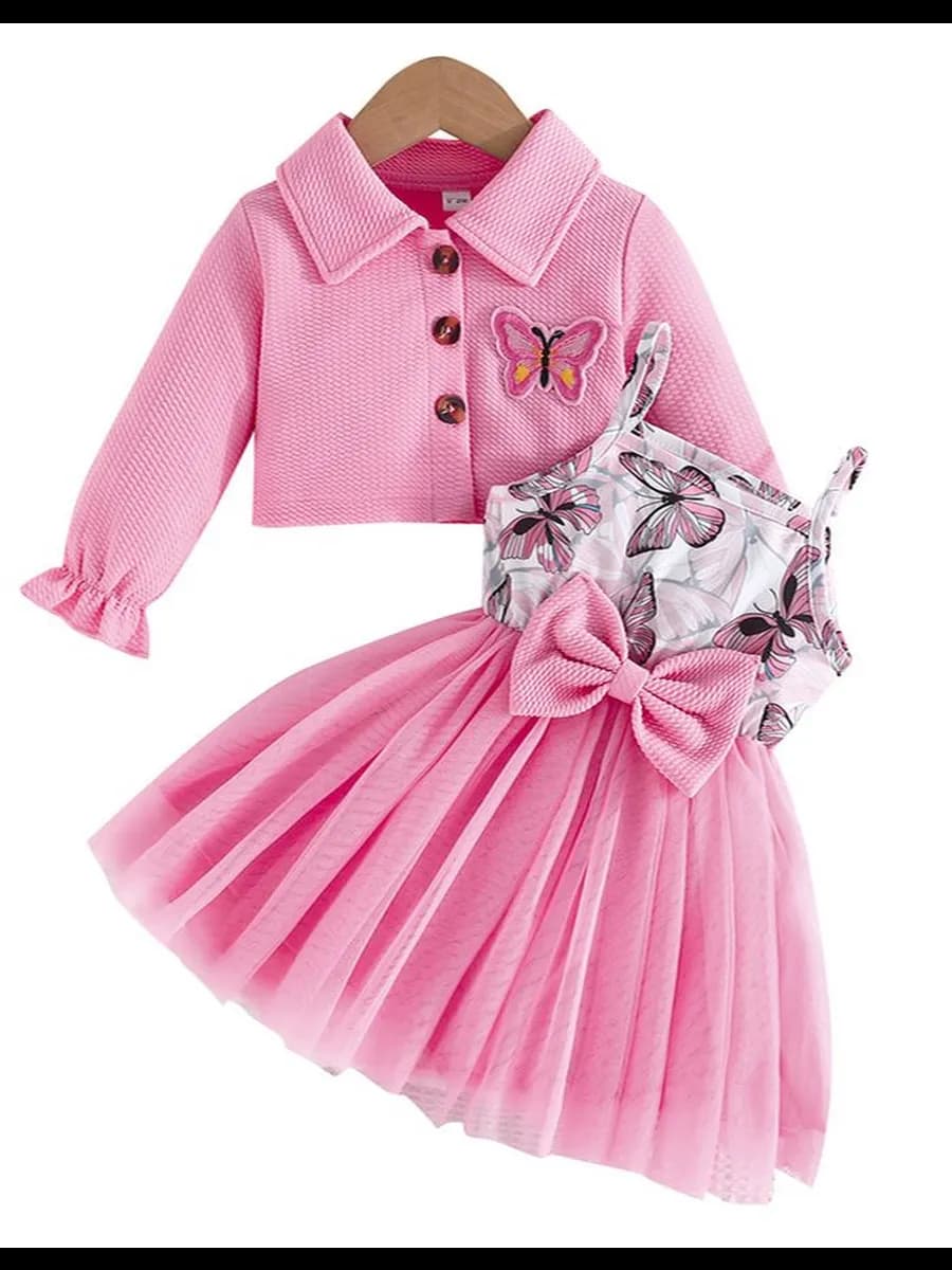Платье для девочки нарядное в садик розовое с жакетом