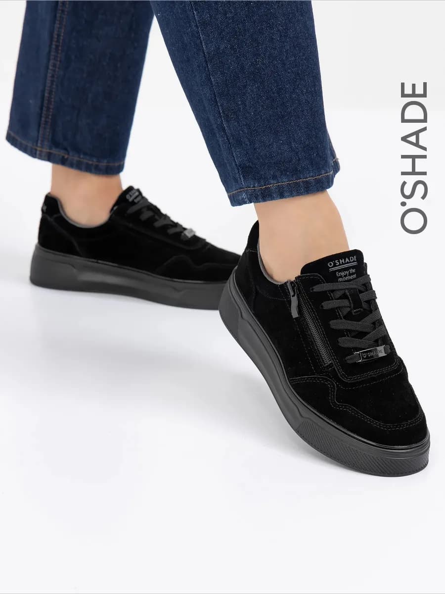 Кеды черные женские на платформе