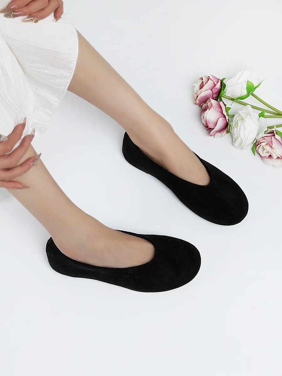 Балетки летние замшевые