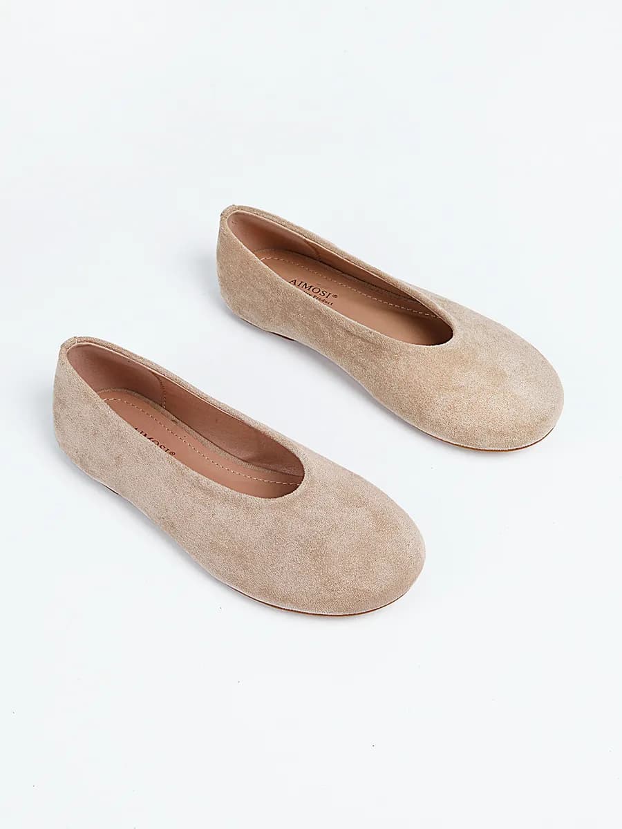 Балетки летние замшевые